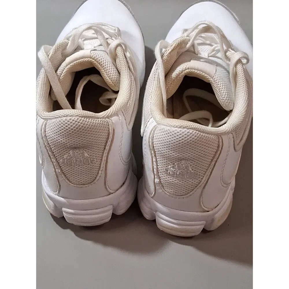 Adidas Womens Running Shoes White Gold Sneakers Size 9.5 Athletic Low Top 2016